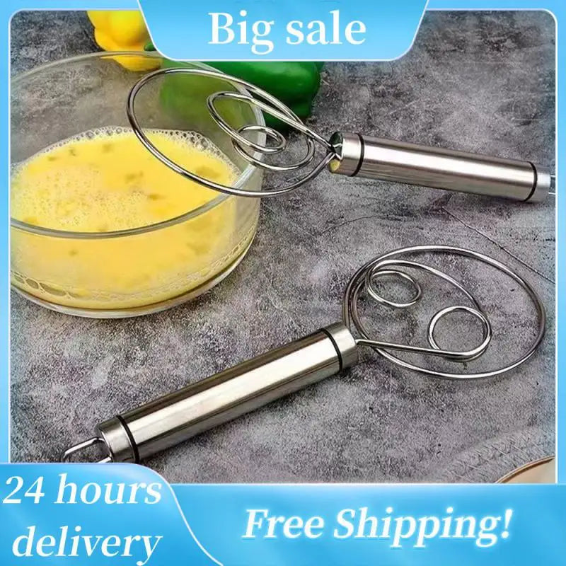 Danish Dough Whisk, Flour Whisk, Stainless Steel Dough Whisk Mixer , Bread Making Tools Suitable for Baking Mixing Sticks