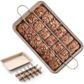 Divided Brownie Baking Pan, 1 Pack Non Stick Brownie Baking Pan, Suitable for Oven Baking Bread Square Mold Tray Baking Utensils